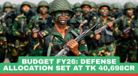 Budget FY26: Defense allocation set at Tk 40,698cr